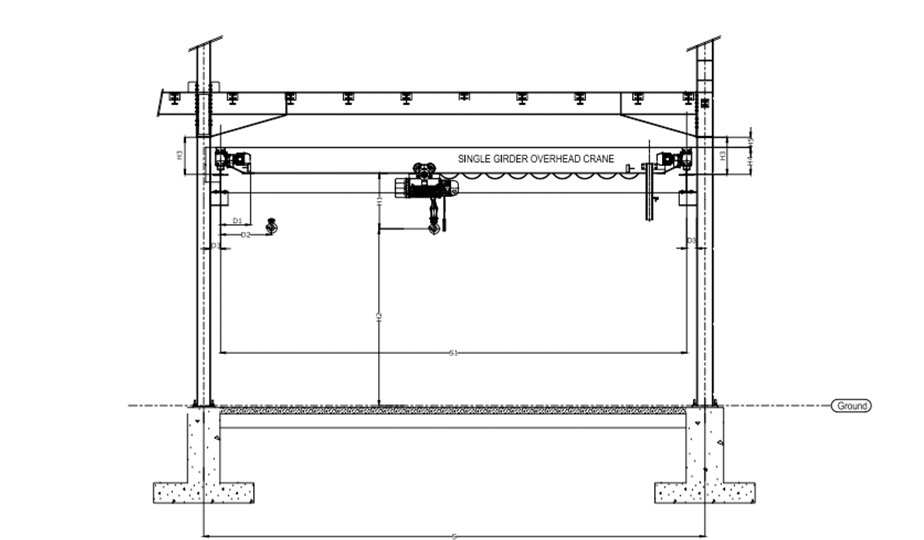 single girder bridge crane